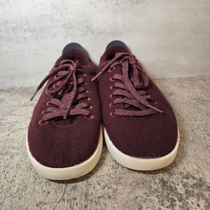 Allbirds Merino Athletic Shoes Women Size 10 Burgundy Lace Up Fashion Sneaker